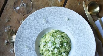 Green risotto with wild garlic
