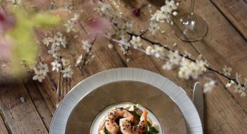 Fresh fennel salad, with eggplant hummus and citrus sauce