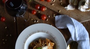 Dried cherry tomatoes and Pesto rosso